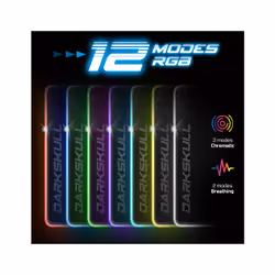 Spirit of Gamer Darkskull Hub RGB - XXXL Tapis de souris de jeu Noir