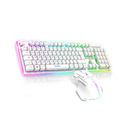 Spirit of Gamer CLS-MK600WT clavier Souris incluse USB AZERTY Anglais Blanc