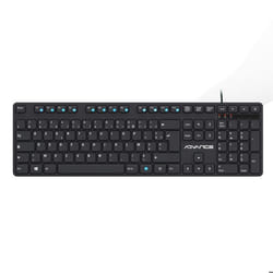 Advance Tapes WORKMATE clavier maison/bureau USB AZERTY Noir