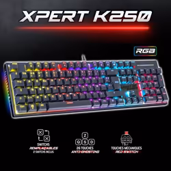 Clavier Gaming Mécanique - Spirit of Gamer - XPERT-K250 - RGB - Antighosting - Hot-swappable