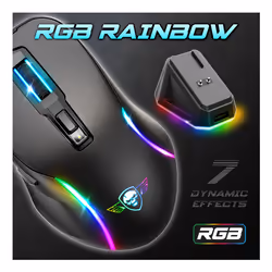 Spirit of Gamer S-EM50BK souris Jouer Droitier RF Wireless + Bluetooth + USB Type-C Optique 8000 DPI - Vue supplémentaire 6