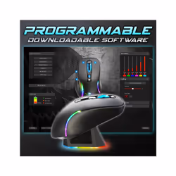 Spirit of Gamer S-EM50BK souris Jouer Droitier RF Wireless + Bluetooth + USB Type-C Optique 8000 DPI - Vue supplémentaire 8