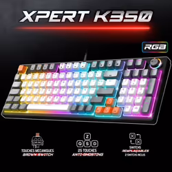 Spirit of Gamer -Clavier Gaming Mécanique RGB XPERT-K350 ARTIC