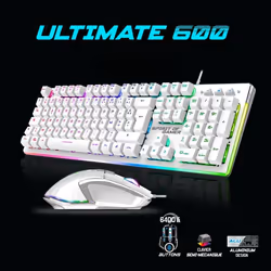 Spirit of Gamer - Pack Clavier Souris Gaming ULTIMATE 600 ARTIC