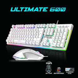 Spirit of Gamer - Pack Clavier Souris Gaming ULTIMATE 600 ARTIC
