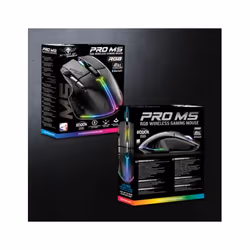Spirit of Gamer PRO M5 DARK WIRELESS souris Jouer Droitier RF Wireless + Bluetooth + USB Type-C Optique 8000 DPI - Vue supplémentaire 4