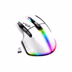 Spirit of Gamer PRO M5 ARTIC WIRELESS souris Jouer Droitier RF Wireless + Bluetooth + USB Type-C Optique 8000 DPI