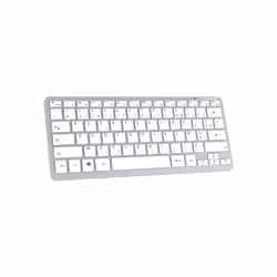 Advance Tapes SMARTKEY PLUS, Avec fil &sans fil, USB + Bluetooth, Commutateur de touche « ciseaux », AZERTY, Aluminium, Blanc