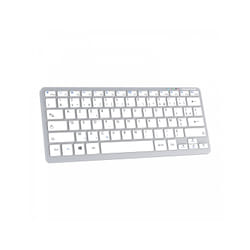 Advance Tapes SMARTKEY PLUS clavier maison/bureau USB + Bluetooth AZERTY Aluminium, Blanc