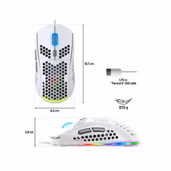 Spirit of Gamer PRO-M4 ARTIC souris Jouer Droitier USB Type-A Optique 12800 DPI - Vue supplémentaire 4