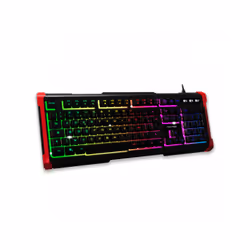 Advance Tapes Clavier GTA 240, Avec fil, USB, Interrupteur à clé mécha-membrane, AZERTY, LED RGB, Noir, Rouge