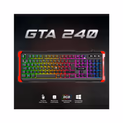 Advance Tapes GTA 240 clavier Jouer USB AZERTY Français Noir, Rouge