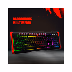 Advance Tapes GTA 240 clavier Jouer USB AZERTY Français Noir, Rouge - Vue supplémentaire 4