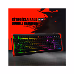 Advance Tapes GTA 240 clavier Jouer USB AZERTY Français Noir, Rouge - Vue supplémentaire 5