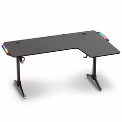 Bureau dAngle Gaming - Spirit Of Gamer - 160 cm - Rétroéclairé - Support Casque - Porte Gobelet