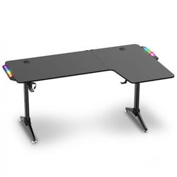 Bureau dAngle Gaming - Spirit Of Gamer - 160 cm - Rétroéclairé - Support Casque - Porte Gobelet