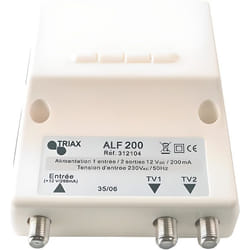 Alimentation pour Préamplificateur Triax ALF 200 - 12 V 200 mA 2 Sorties TV