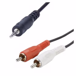 Erard CORDON JACK, 2 x RCA, Mâle, 3,5mm, Mâle, 1,5 m, Noir, Rouge, Blanc