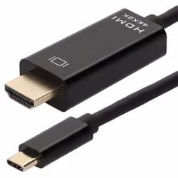 Erard 722452, USB-C, HDMI A, 2 m, Noir