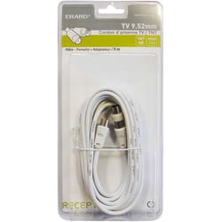 Connect 4514 Cordon Tv Mâle/femelle Avec Adaptateur Mâle/mâle 9,52 Mm 5 M - Erard