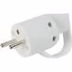 Prise électrique - ERARD - Fiche Male 16A 2P+T - Blanc - Asymétrique - Intérieur