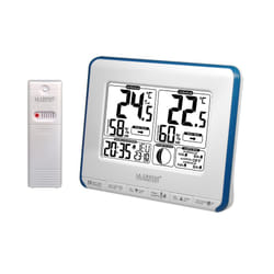 La Crosse Technology WS6812WHI-BLU Bleu, Argent AC/Batterie