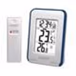 Station La Crosse Technology WS6810WHI-BLU avec témpérature intérieure et extérieure Blanc et Bleu