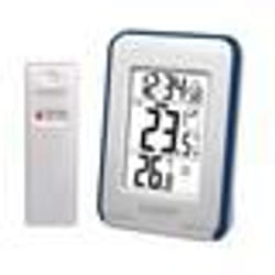 Station La Crosse Technology WS6810WHI-BLU avec témpérature intérieure et extérieure Blanc et Bleu
