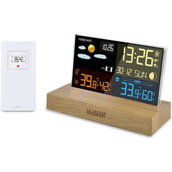 La Crosse Technology - WS6206 Station Météo Coloré avec Design Moderne - Bois