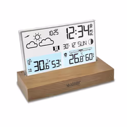 La Crosse Technology WS6207-MAC station météo numérique Blanc, Bois LCD Batterie