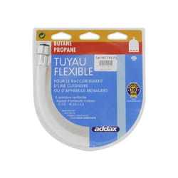 Tuyau de gaz souple PVC - GENERIQUE - 2m - Blanc - Intérieur - Femelle/Mâle