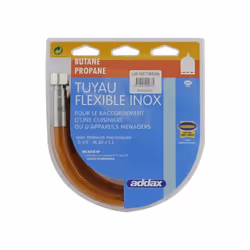 Flexible Inox Butane Propane 1m50 - GENERIQUE - ADDAX - Sortie G1/2 - Entrée M20/150