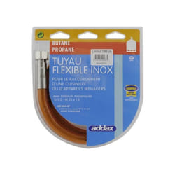 Flexible Inox Butane Propane 1m50 - GENERIQUE - ADDAX - Sortie G1/2 - Entrée M20/150