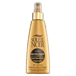 Soleil Noir Huile Sèche Vitaminée Ultra Bronzante Sans Filtre Spray 150 ml