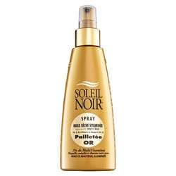 Soleil Noir Spray Huile Sèche Vitaminée Pailletée Or 150 ml
