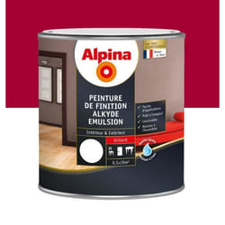 Peinture Alpina Alkyde émulsion 05L Brillant - Couleur:Rouge cerise Aspect:Brillan