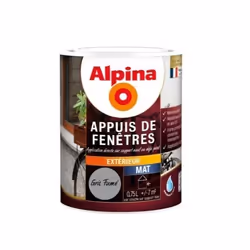 Peinture - ALPINA - Gris Fumée - 075L - Monocouche - Résistante aux intempéries