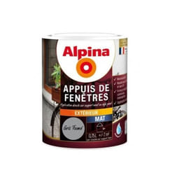 Peinture - ALPINA - Gris Fumée - 075L - Monocouche - Résistante aux intempéries