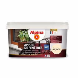 Peinture - ALPINA - Ton Pierre - 2L - Monocouche - Résistante aux intempéries