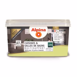 Peinture Alpina Cuisines et Salles de bains 25L - Couleur:Citron vert (Alpina) Aspect:Satin