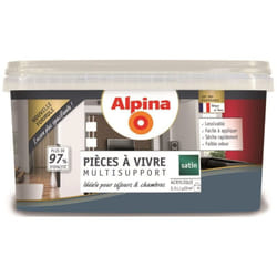 Peinture Acrylique Multisupports - Pièces à Vivre - Satin - 2,5L Couleur: bleu acier - Alpina