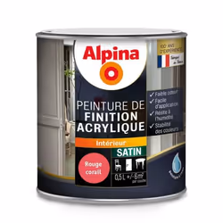 Alpina Peinture Acrylique Multisupports - Satin 05L - ROUGE CORAIL