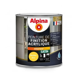 Peinture - ALPINA - Acrylique 05L - Satiné - Couleur: Bouton dor - Rendement: 6 m²