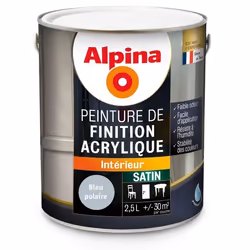 Alpina Peinture Acrylique Multisupports - Satin 25L - BLEU POLAIRE
