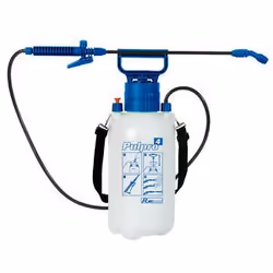 Ribimex PRP039P, Pulvérisateur de jardin par compression, 4,3 L, Noir, Bleu, Blanc, Polyéthylène, Acier inoxydable, Polypropy ...