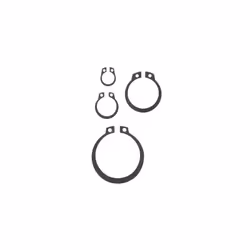 Boite de +- 300 circlips extérieurs acier au carbone, dimensons mixtes, en boite