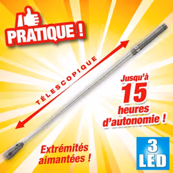 torche telescopique aimantee Petite, lègère, compacte et élégante, cette torche reste facilement à portée de mains et permet ...