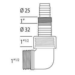 Ribimex PRRACRPVC accessoire de pompes à eaux