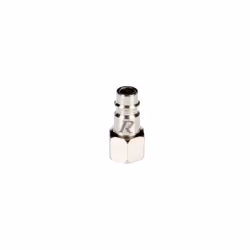 Insert rapide air 1/4 femelle forme D en lot de 2 Standard D, Fileté F 1/4 , en acier nickelé.Nombre de pièces : 2