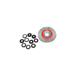 Ribimex - Brosse métallique pour touret diamètre 150mm avec 5 bagues